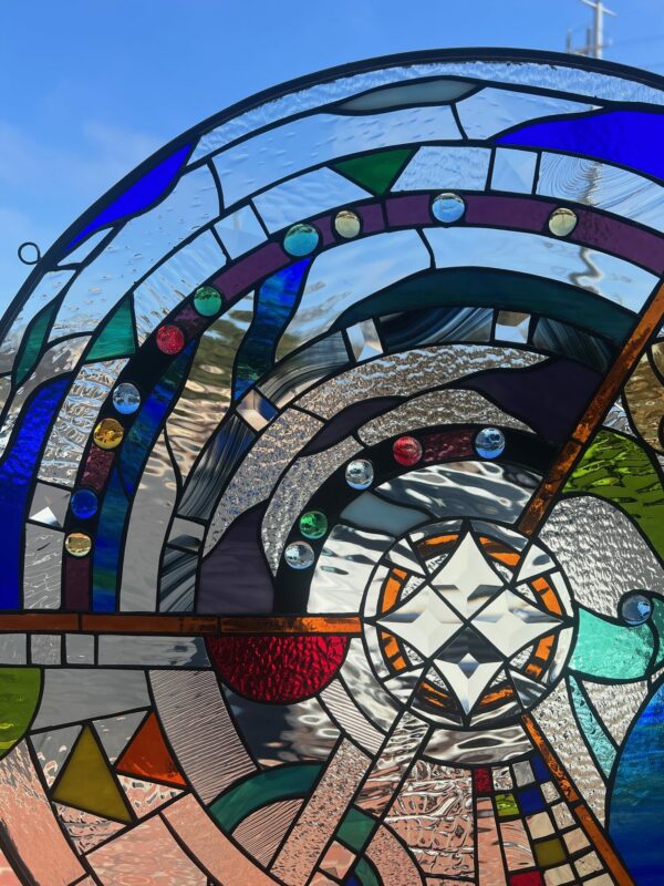 The Incredible "Infinity" Leaded Stained Glass Window Panel