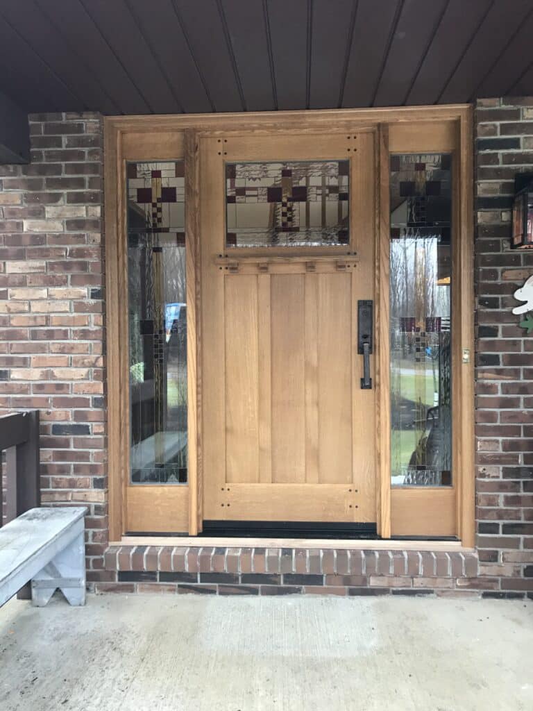 Classic Craftsman / Mission Stained Glass Door And Sidelites
