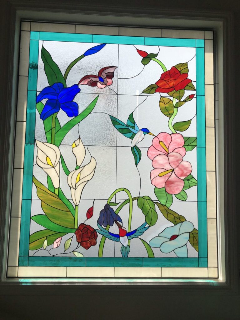 Incredible Stairway Window That Lights Up The Whole Room With Warmth & Beauty