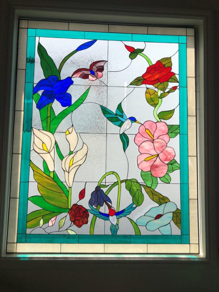 Incredible Stairway Window That Lights Up The Whole Room With Warmth & Beauty