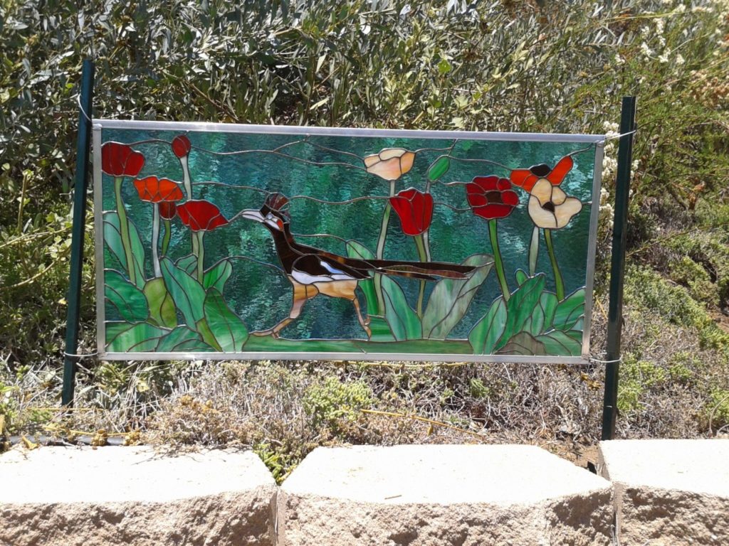 Stained Glass Windows Put Into A Garden Area