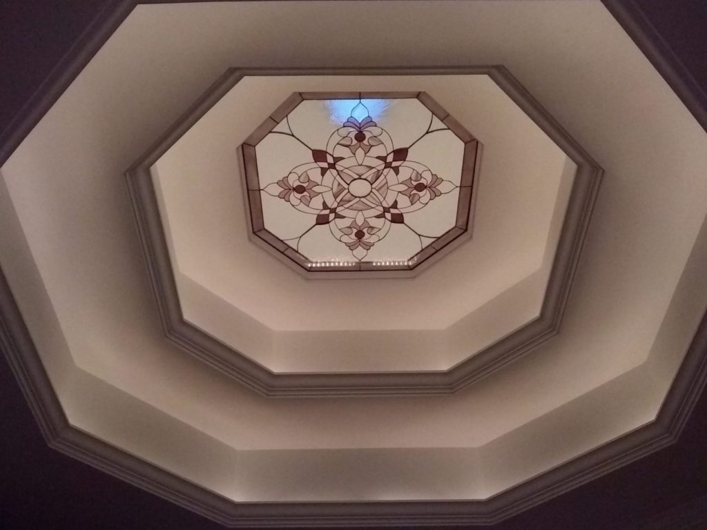 Wow! Octagon insulated Tempered unit install in a dome in the ceiling with LED lighting
