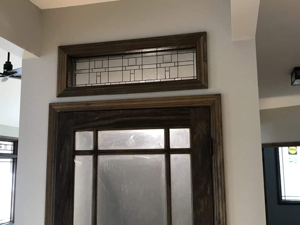 Simple & Traditional Interior Transom Leaded Glass Window