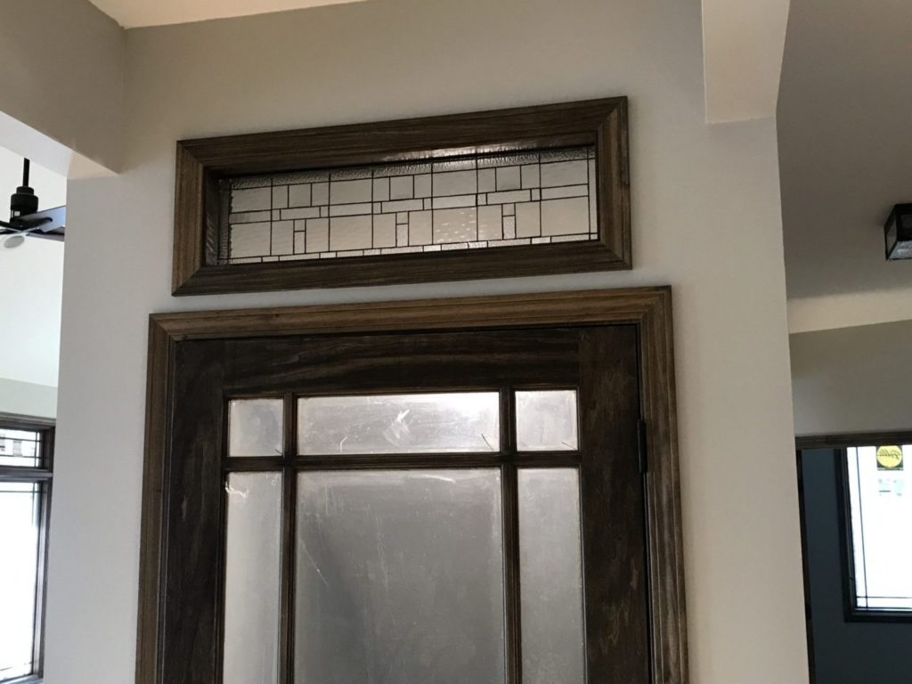 interior transom leaded glass window