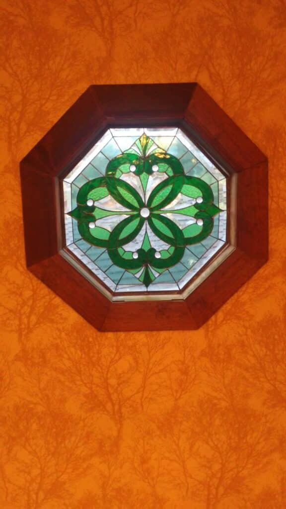 Stained Glass Octagon Window Insert (Before & After)