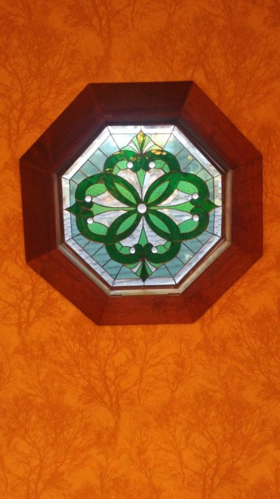 Stained Glass Octagon Window Insert