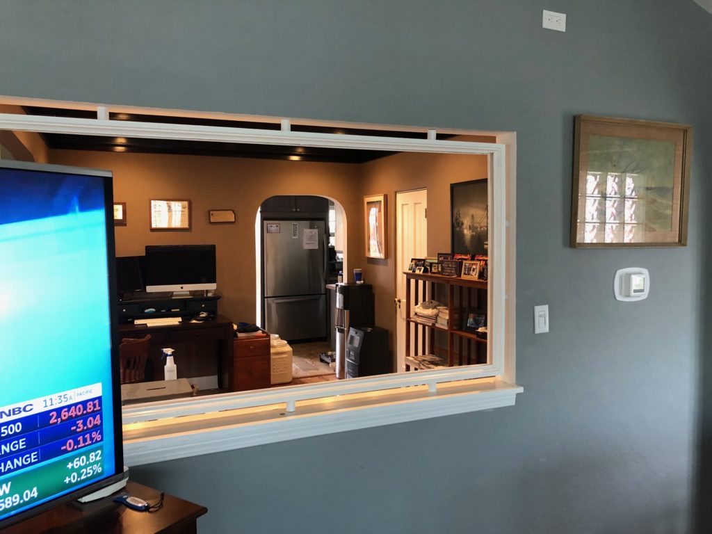 Sunset Stained Glass Window Installed In A Living Room