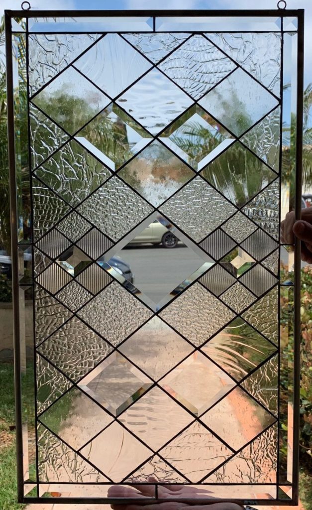 The "Sugarloaf" Beveled & Stained Glass Window Panel