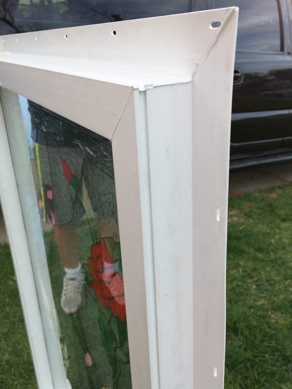 Butterfly, Hummingbird & Flowers Insulated Leaded Stained Glass Window Panel, Pre-installed into a Vinyl Frame