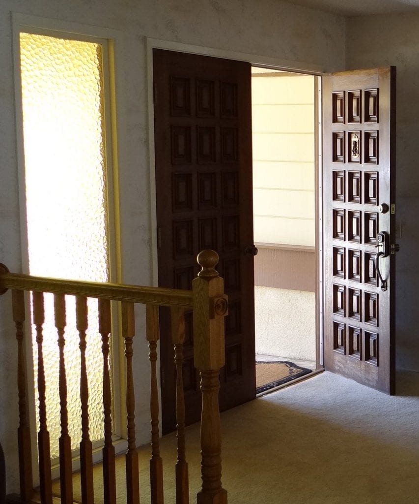 Brass Came Leaded Windows Made for A Customer's New Entryway (Before)