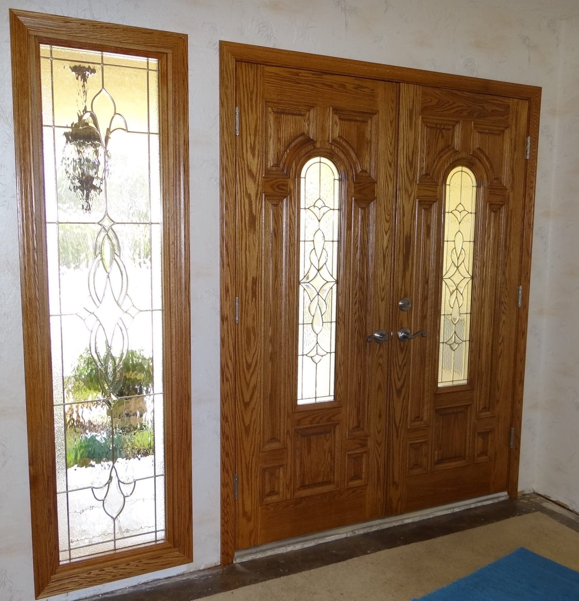 Brass Came Leaded Windows Made for A Customer's New Entryway