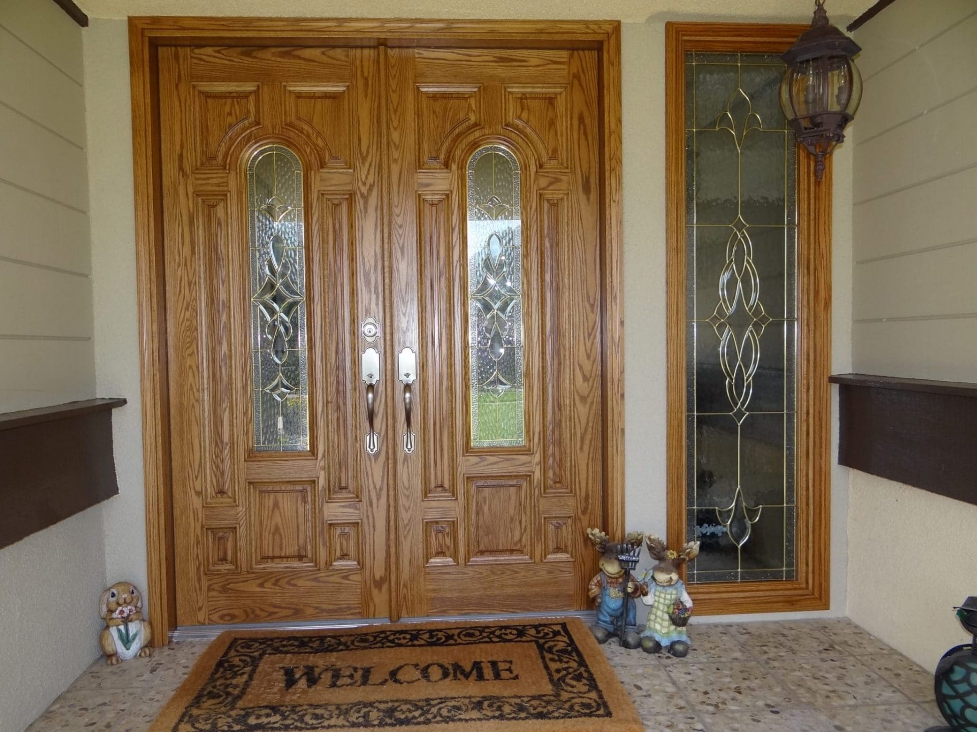 Brass Came Leaded Windows Made for A Customer's New Entryway