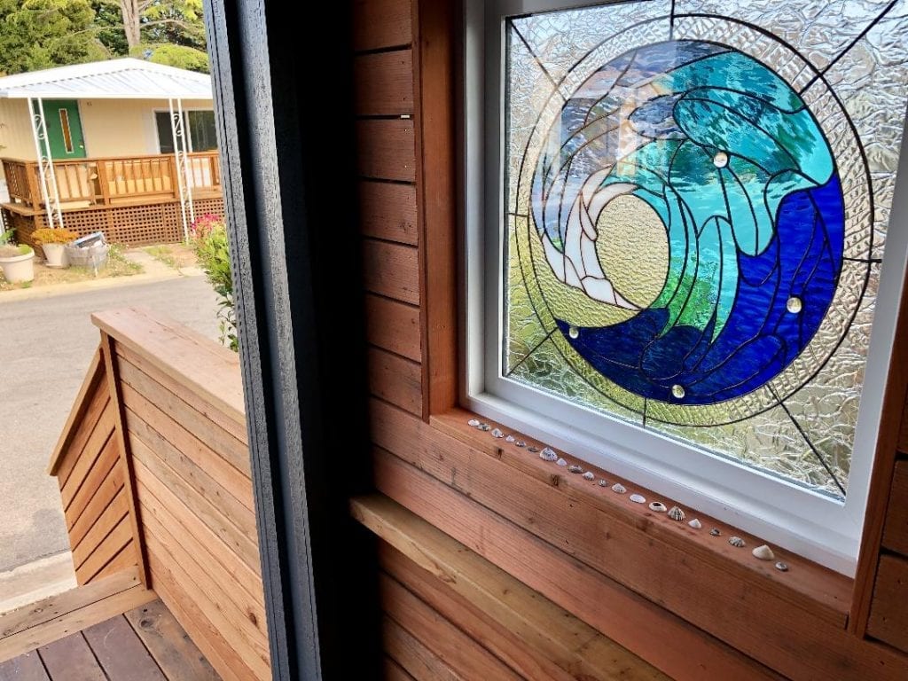 Framed & Insulated Beautiful Cresting Wave Installed in Porch Of An Entryway