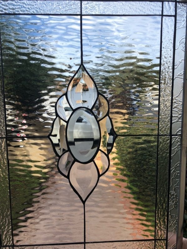 The "Santa Rosa" Beveled Stained Glass Clear Textured Window