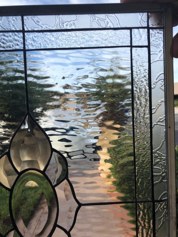The "Santa Rosa" Beveled Stained Glass Clear Textured Window