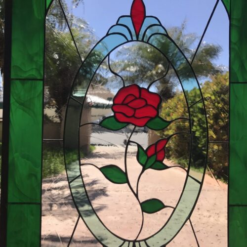 Stained Glass with Roses