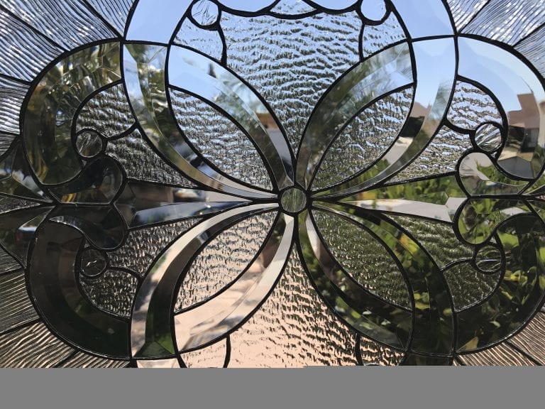 Magnificent! The “Pacifica” Clear Beveled Leaded Stained Window Glass Panel