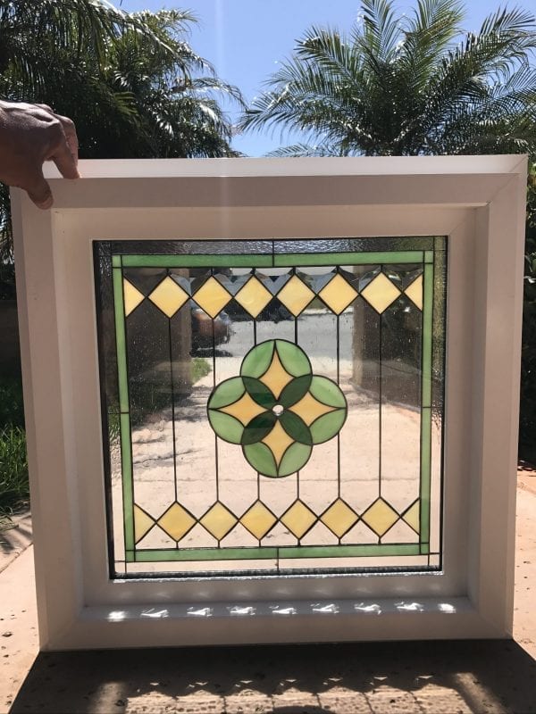 Vinyl Framed and Insulated!! The "El Dorado" Classic Stained Glass Window