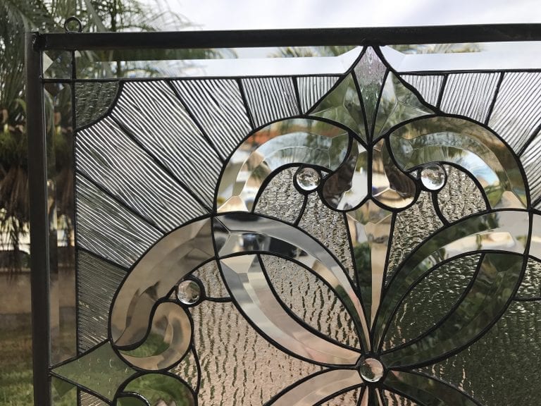 Magnificent! The “Pacifica” Clear Beveled Leaded Stained Window Glass Panel