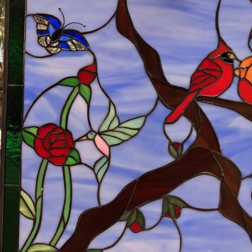 Stained Glass with Roses
