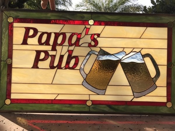 So cool! Bar Sign (Personalized) Leaded Stained Glass Window Panel