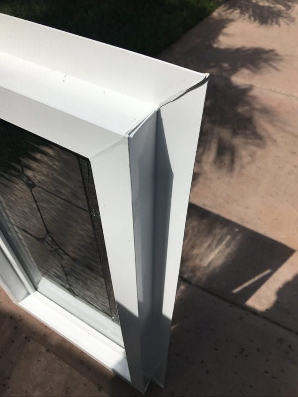 Vinyl Framed and Tempered Glass Insulated!! The "Palm Springs" Stained Glass & Beveled Window