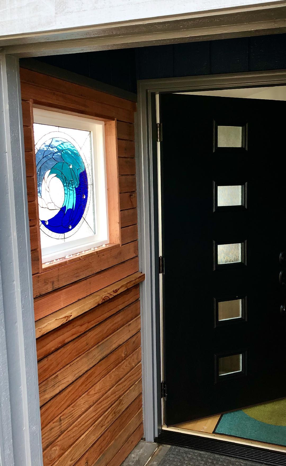 Framed & Insulated Beautiful Cresting Wave Installed in Porch