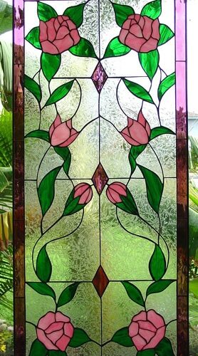 Stained Glass with Roses