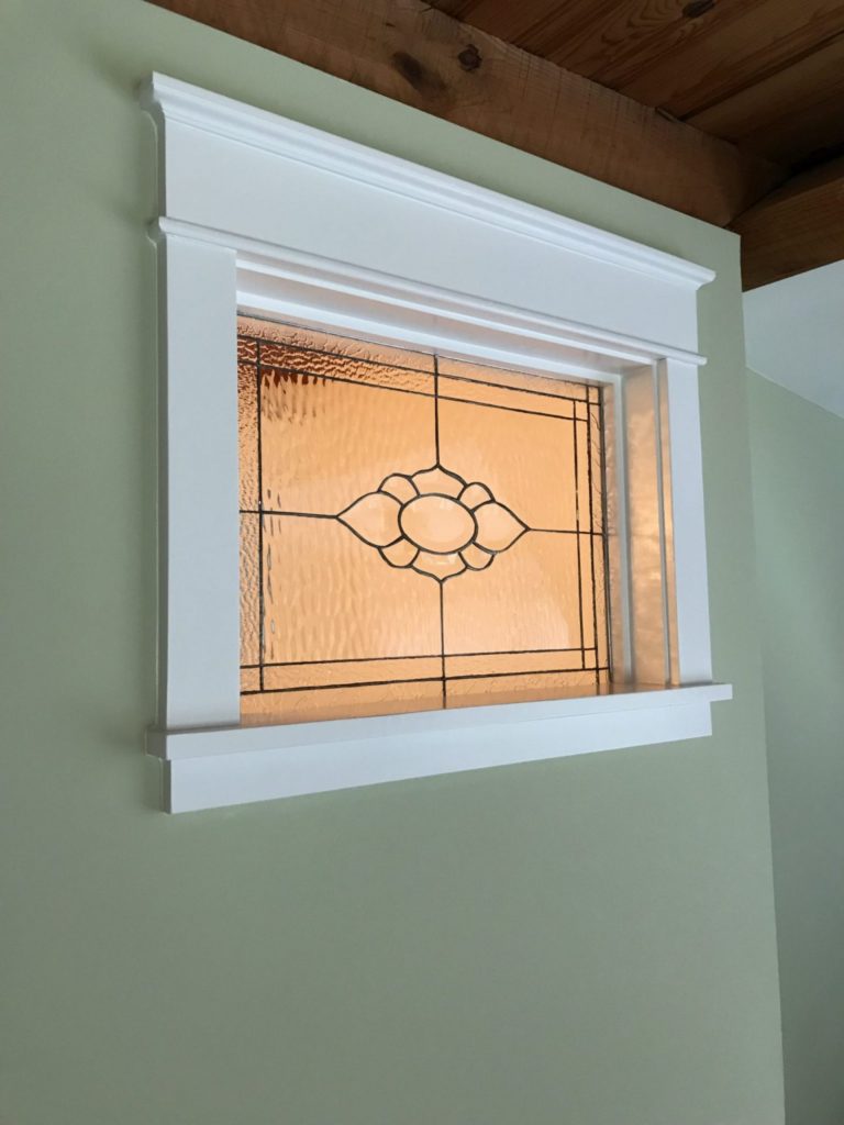 All Clear Beveled Window Installed On The Interior Of Home