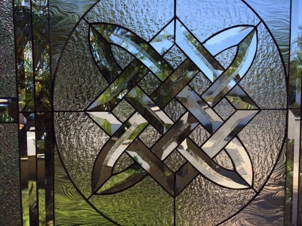 The "Tullamore" Beveled Irish Celtic Knot Leaded Stained Glass Window Panel #3