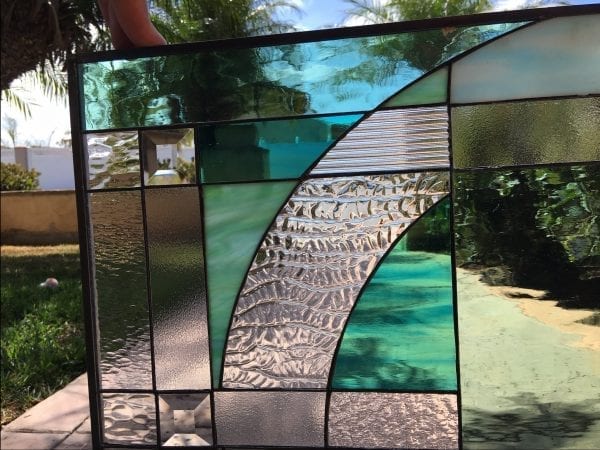 Gorgeous! The "Santa Ana" Stained Leaded Glass Panel