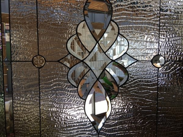 The "Brentwood" Gorgeous All Clear And Beveled Leaded Glass Window