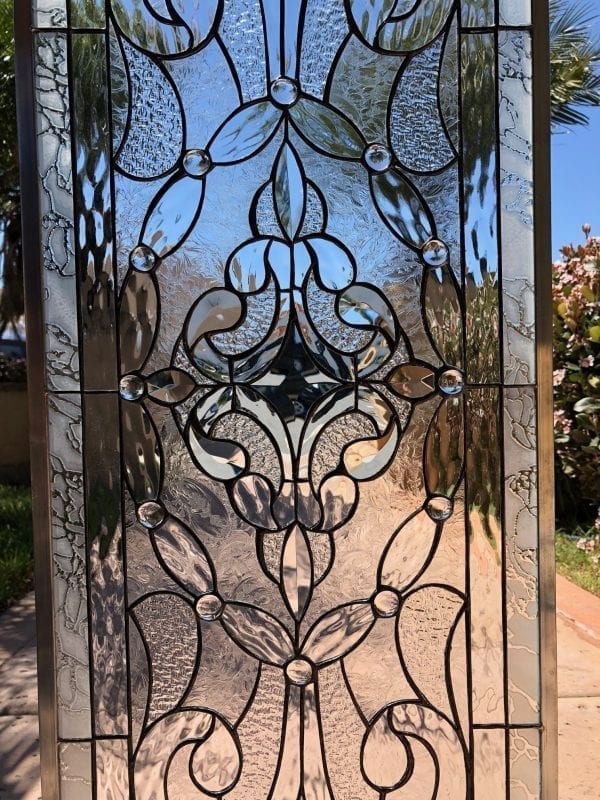 Simply Stunning! The "Victorville" Stained and Beveled Glass Window Panel