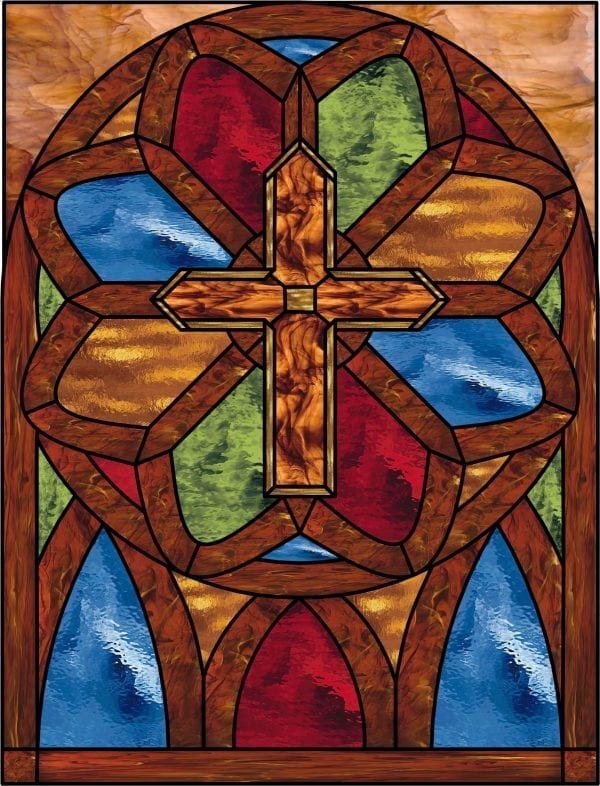 Stained Glass Church Window Panel