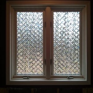 Elegant! Tilted Beveled Squares Tempered Insulated Vinyl Window