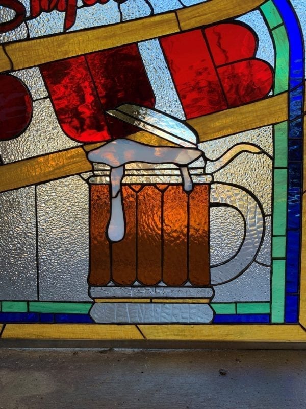 So Cool! Personalized Pub Sign Stained Glass Window Panel