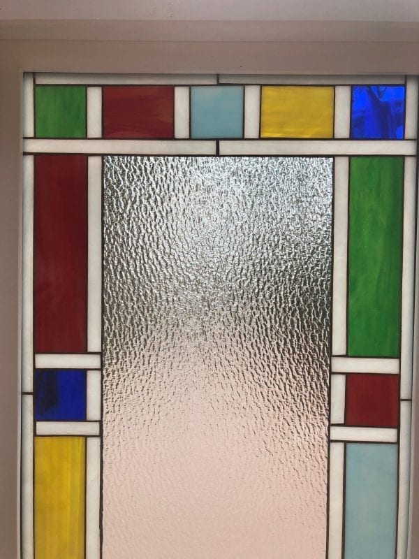 Vinyl framed & Insulated! The "Queen Anne" Leaded Stained Window Glass Window