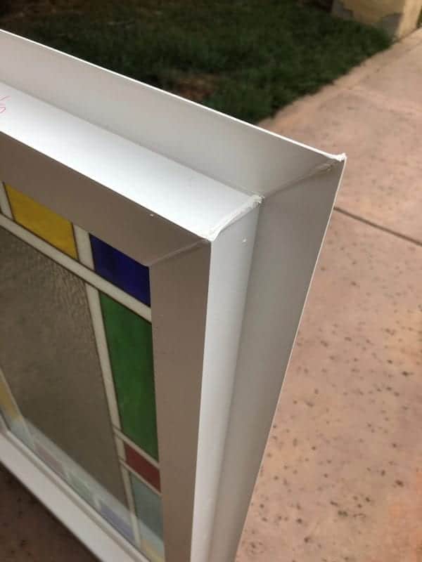 Vinyl framed & Insulated! The "Queen Anne" Leaded Stained Window Glass Window