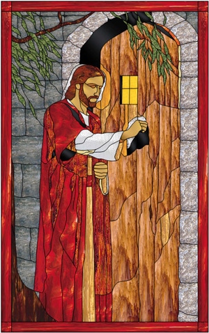 Stained glass discount window door