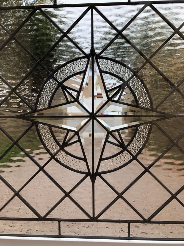 The Elegant Maywood" Beveled Leaded Stained Glass Window (Insulated In Tempered Glass & Framed)