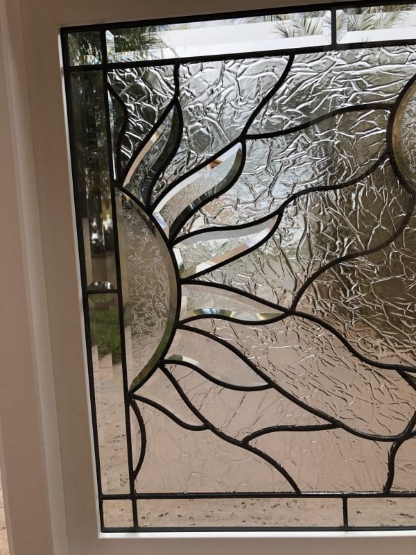 The " Mystical, Sun, Moon And Star" Beveled Leaded Stained Glass Window