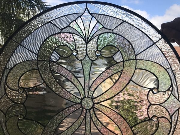 The Stunning "Round Windsor" Leaded Stained Glass Window Panel