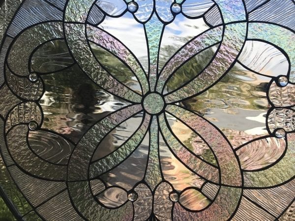 The Stunning "Round Windsor" Leaded Stained Glass Window Panel