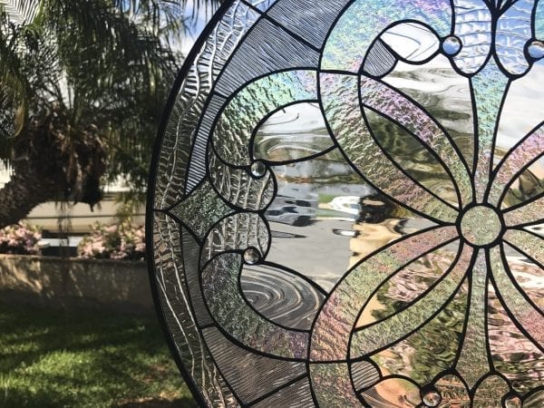 The Stunning "Round Windsor" Leaded Stained Glass Window Panel
