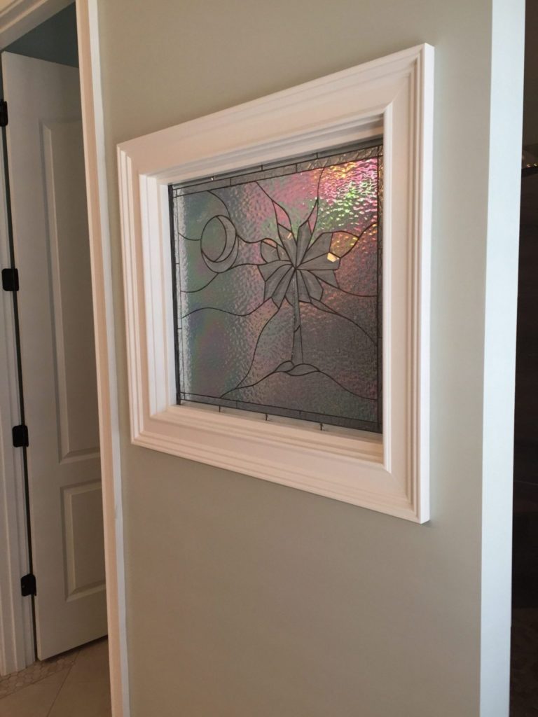 So Unique! Iridescent South Carolina Flag Used As A Stained Glass Room Partition