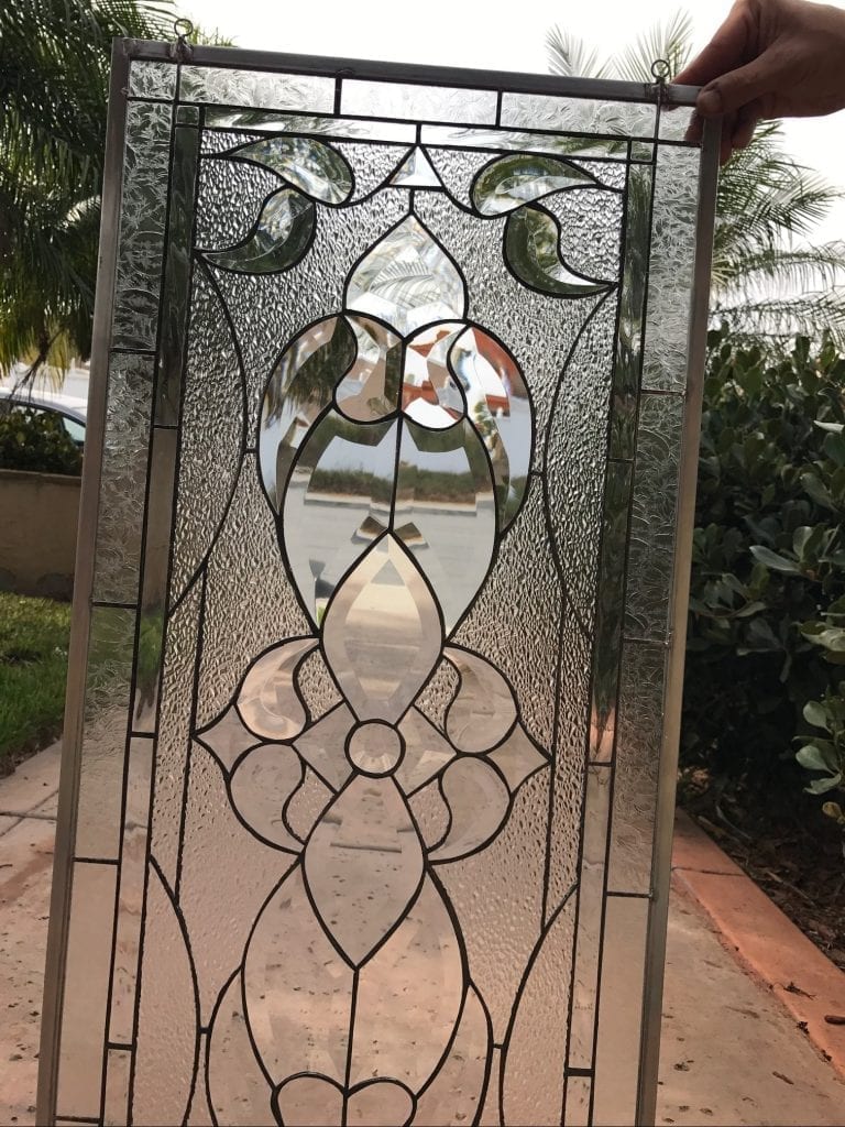 Stunning! The “Novato” All Clear Beveled and Textured Leaded Stained