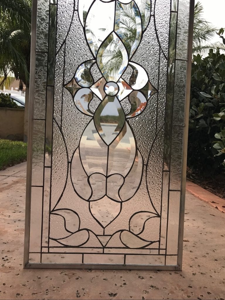 Stunning! The “Novato” All Clear Beveled and Textured Leaded Stained