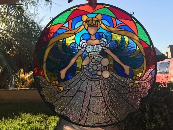 Awesome! Sailor Moon Leaded stained glass window