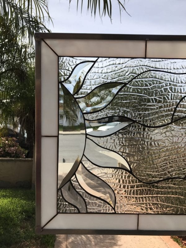 So Pretty! Crescent Moon, Sun & Star #1 Leaded Stained Glass Window Panel Or Cabinet Insert