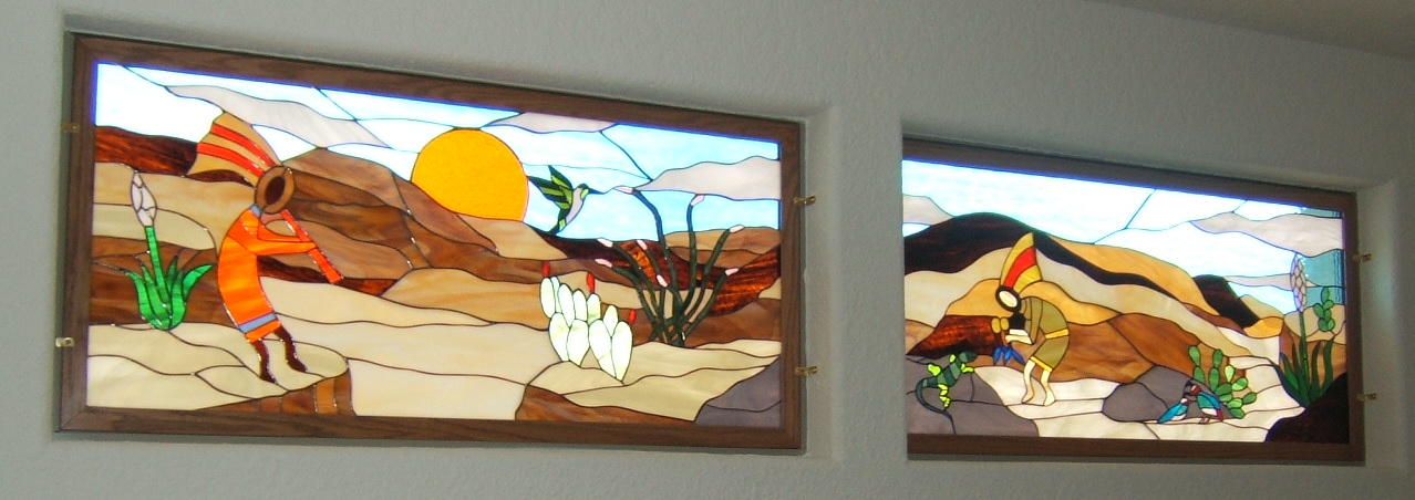 Sunset Southwestern Stained Glass